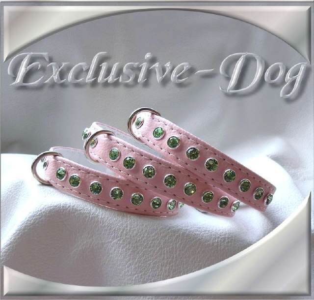 XXS Chihuahua rosa Lederhalsband Prager Rattler